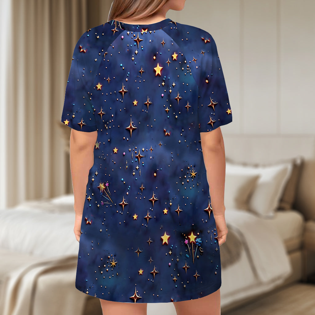 Personalized Sleep T-shirt Dress Best Grandma Ever Gift Sleep T-shirt Dress GradoCreations