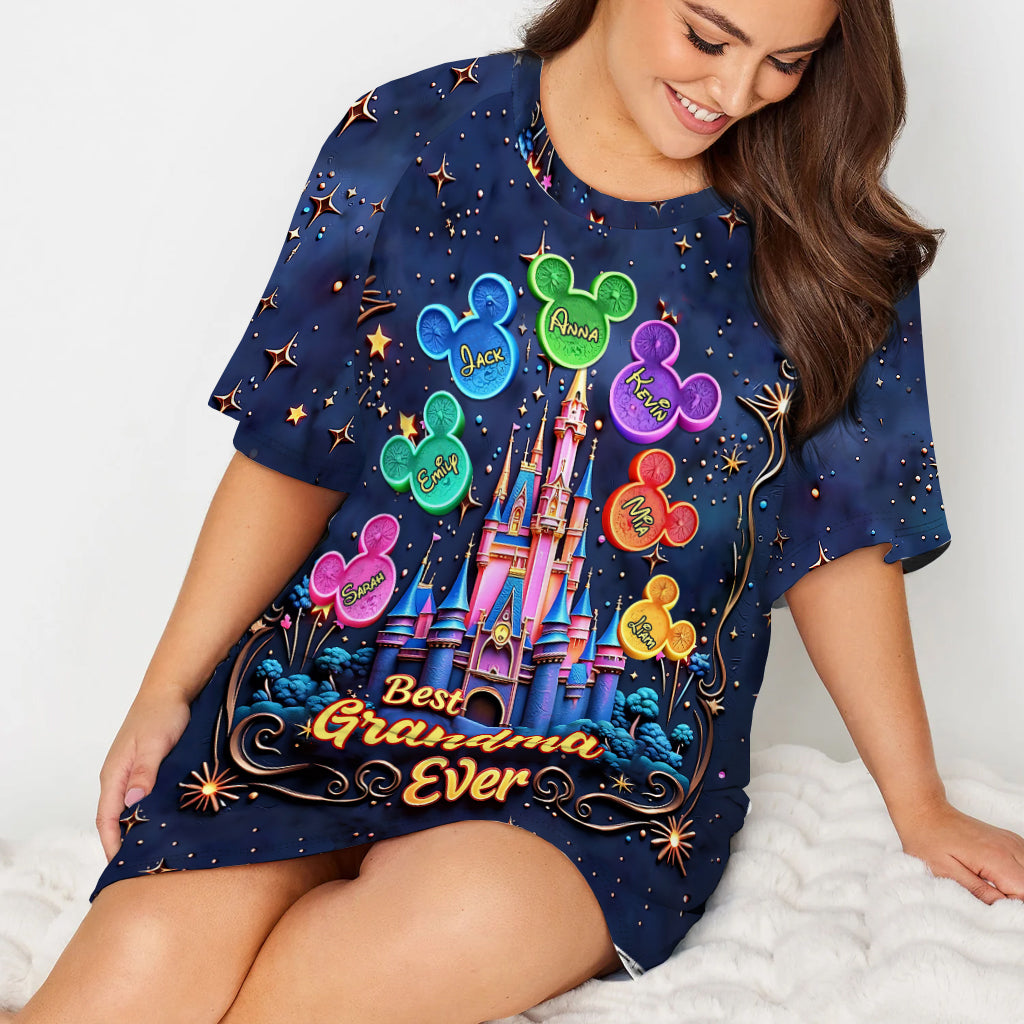 Personalized Sleep T-shirt Dress Best Grandma Ever Gift Sleep T-shirt Dress GradoCreations