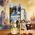 Personalized Couples Tumbler with Plush Charm - Unique Adventure Gift Tumbler With Plush Charm GradoCreations