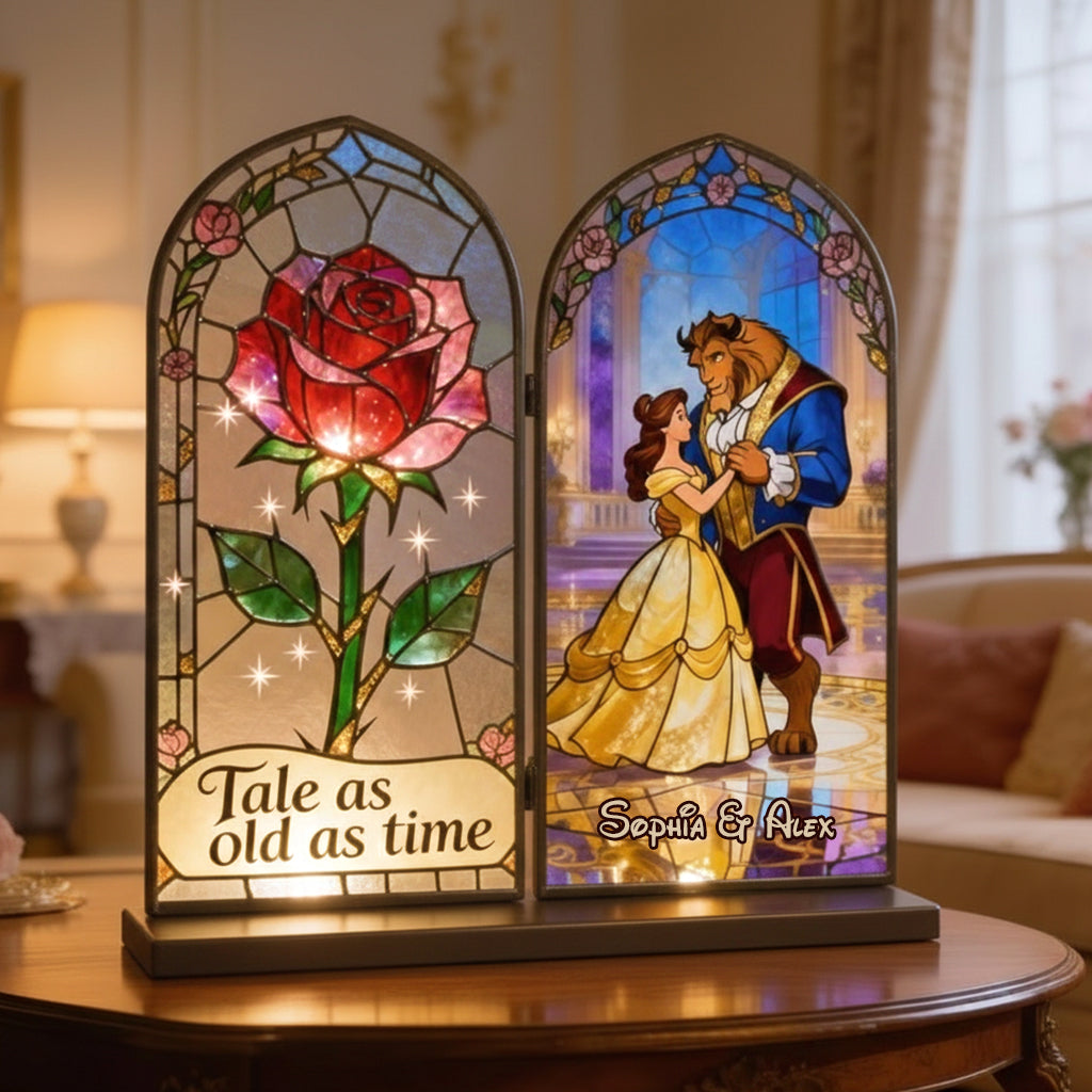 Personalized Acrylic Diptych Tale As Old As Time Gift Acrylic Diptych GradoCreations