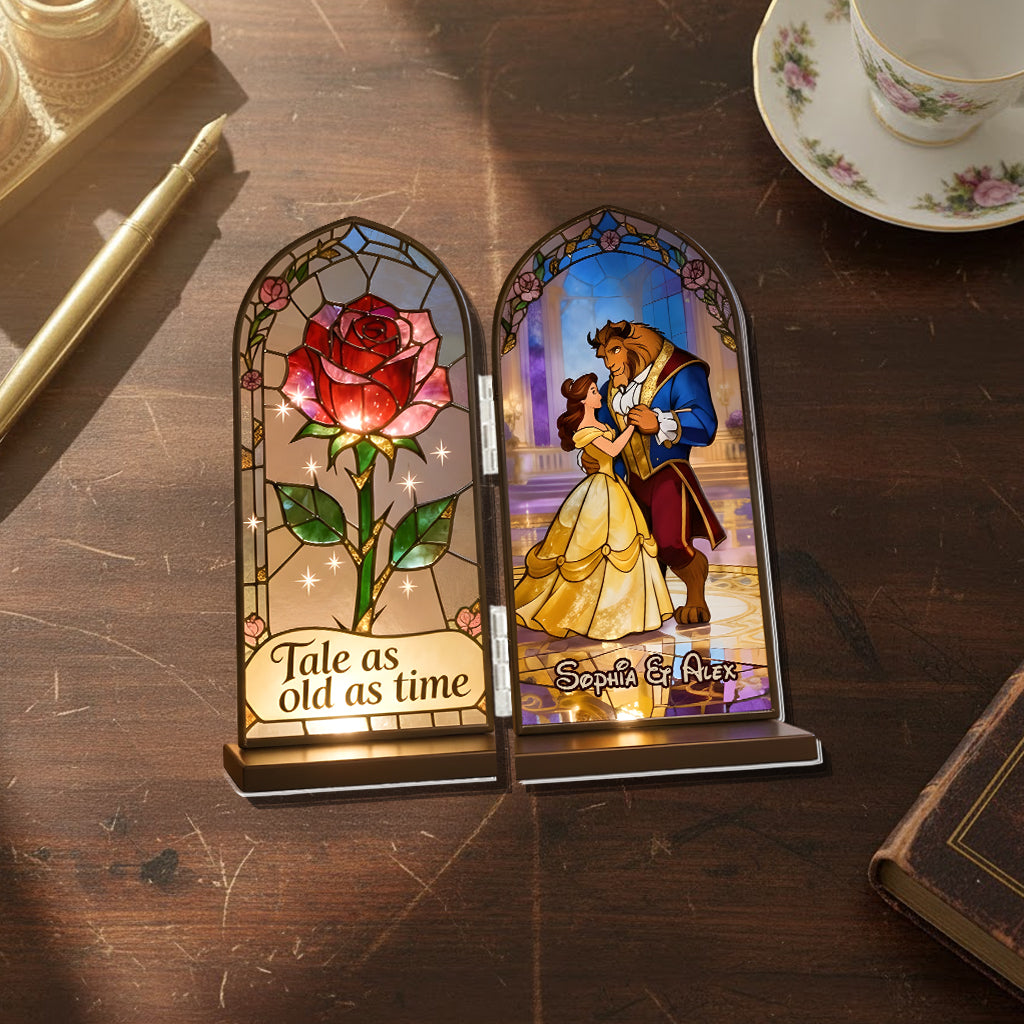 Personalized Acrylic Diptych Tale As Old As Time Gift Acrylic Diptych GradoCreations