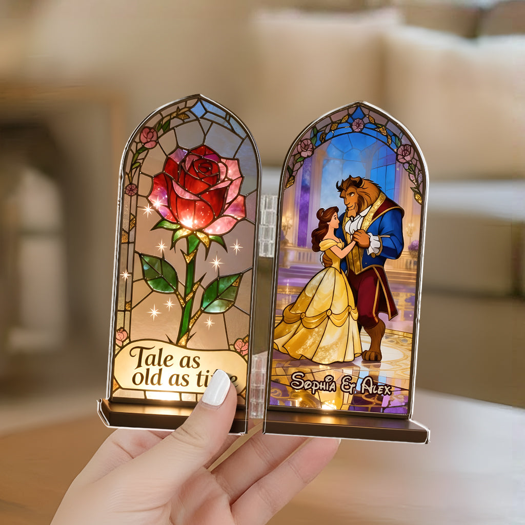 Personalized Acrylic Diptych Tale As Old As Time Gift Acrylic Diptych GradoCreations