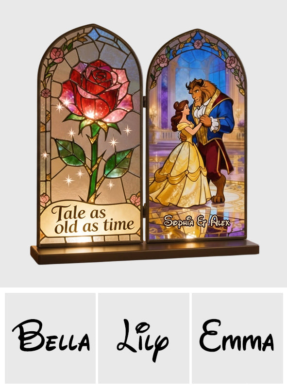 Personalized Acrylic Diptych Tale As Old As Time Gift Acrylic Diptych GradoCreations