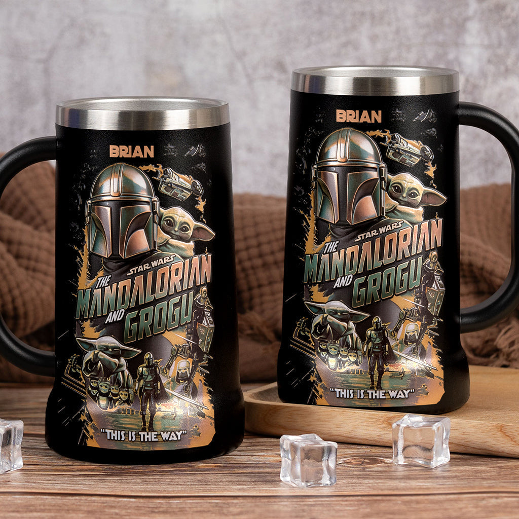 Personalized The Mandalorian Beer Stein Custom Name Gift Beer Stein GradoCreations