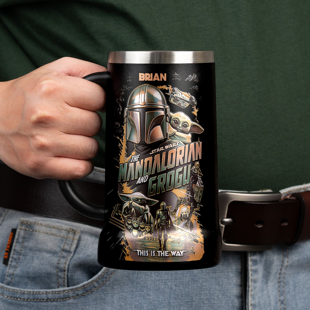 Personalized The Mandalorian Beer Stein Custom Name Gift Beer Stein GradoCreations