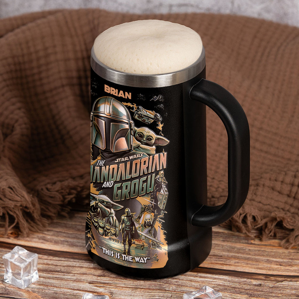 Personalized The Mandalorian Beer Stein Custom Name Gift Beer Stein GradoCreations