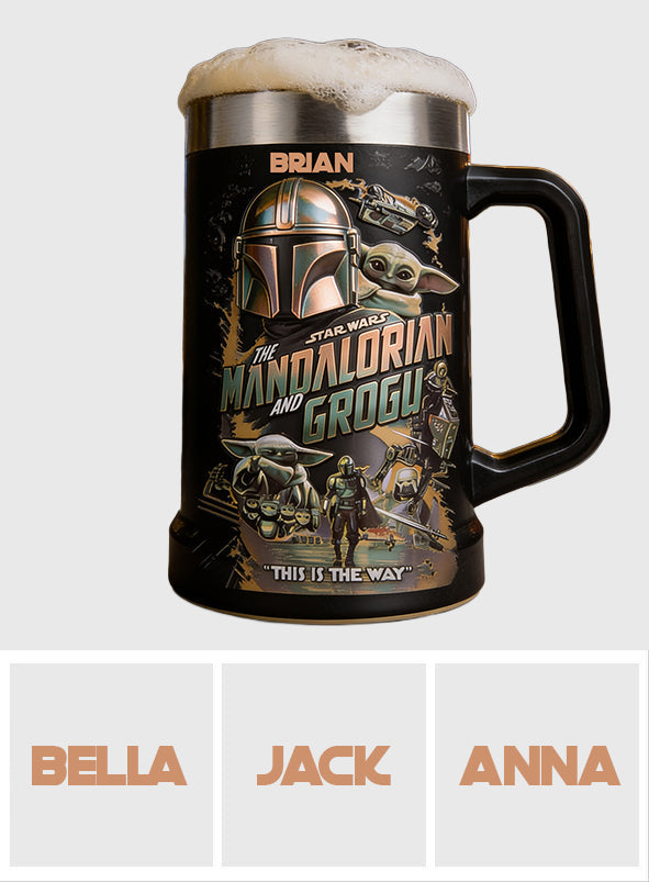 Personalized The Mandalorian Beer Stein Custom Name Gift Beer Stein GradoCreations