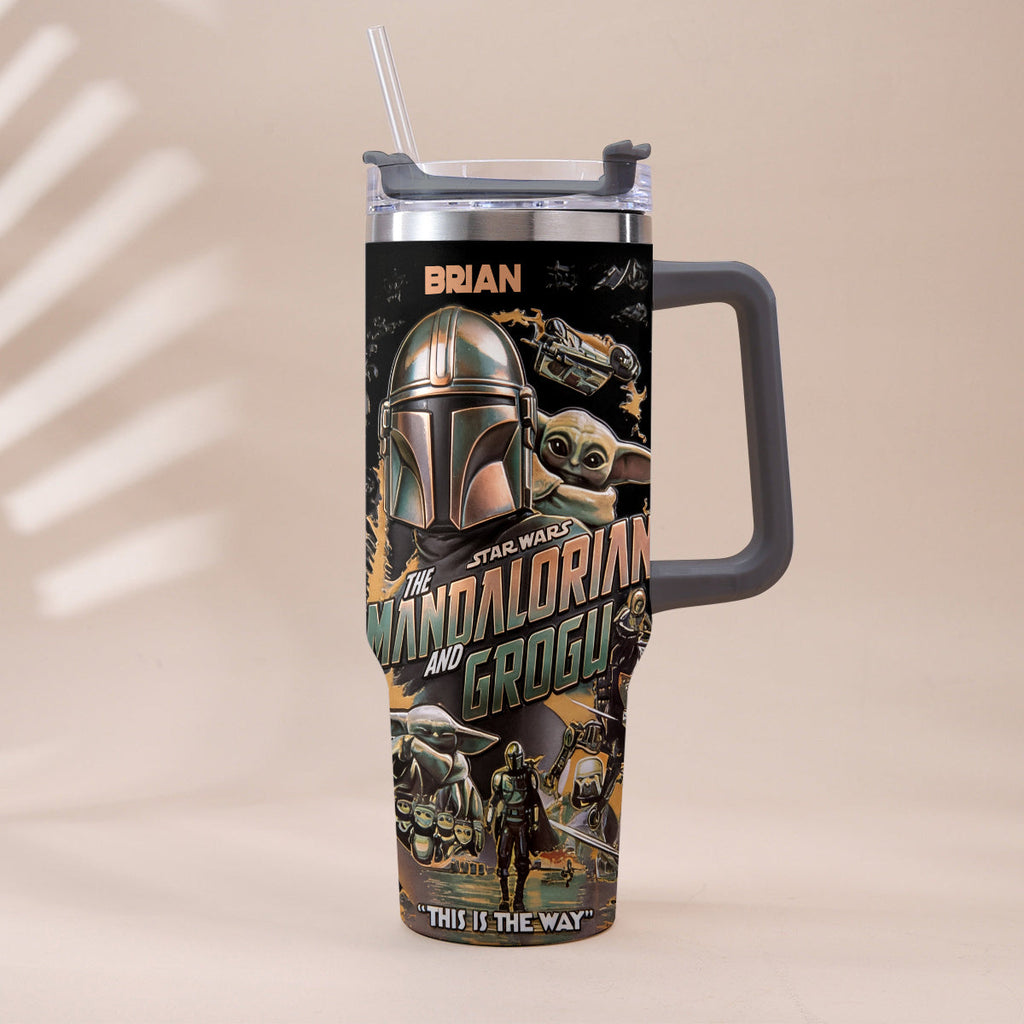 Personalized Star Wars Tumbler with Plush Charm Gift for Fans Tumbler With Plush Charm GradoCreations