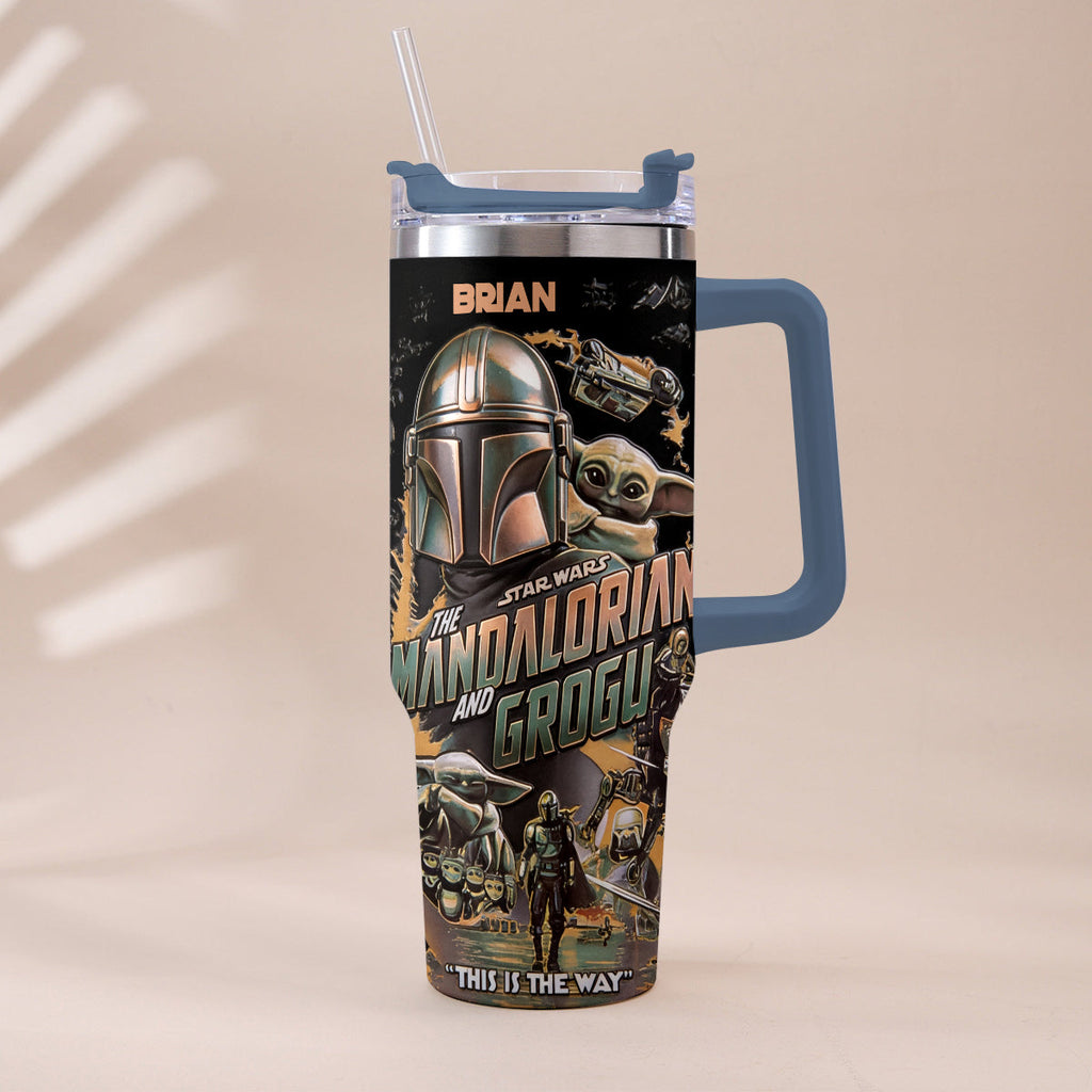 Personalized Star Wars Tumbler with Plush Charm Gift for Fans Tumbler With Plush Charm GradoCreations