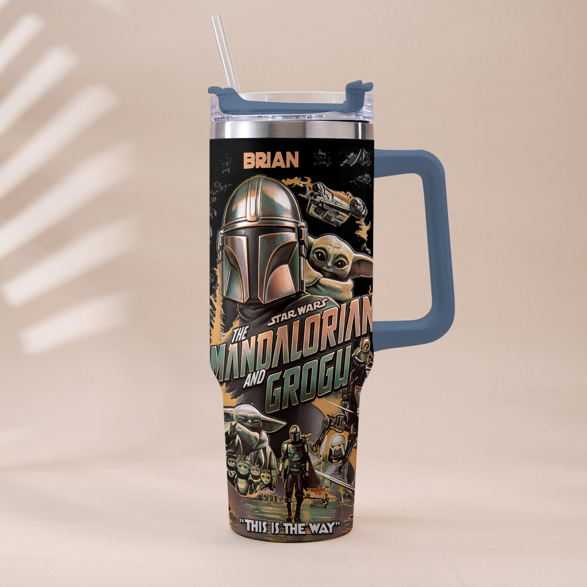 Personalized Star Wars Tumbler with Plush Charm Gift for Fans Tumbler With Plush Charm GradoCreations
