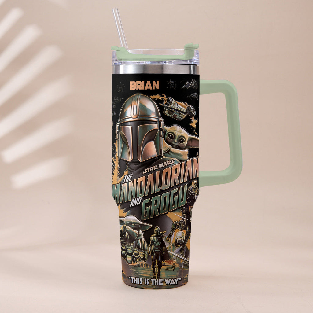 Personalized Star Wars Tumbler with Plush Charm Gift for Fans Tumbler With Plush Charm GradoCreations