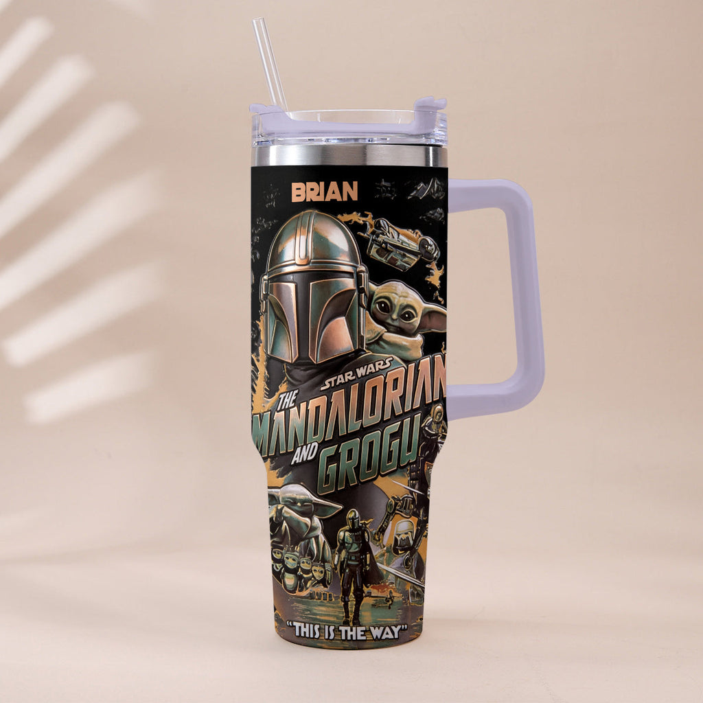 Personalized Star Wars Tumbler with Plush Charm Gift for Fans Tumbler With Plush Charm GradoCreations