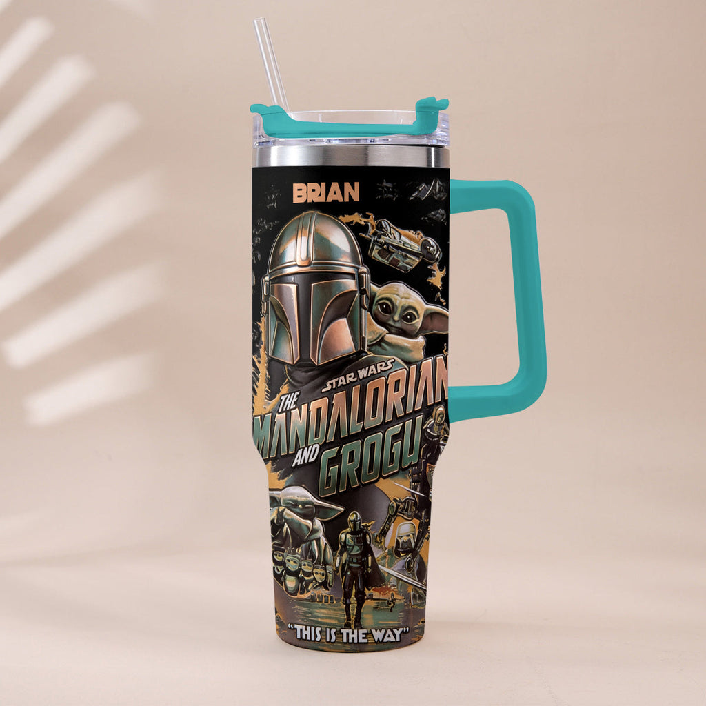 Personalized Star Wars Tumbler with Plush Charm Gift for Fans Tumbler With Plush Charm GradoCreations