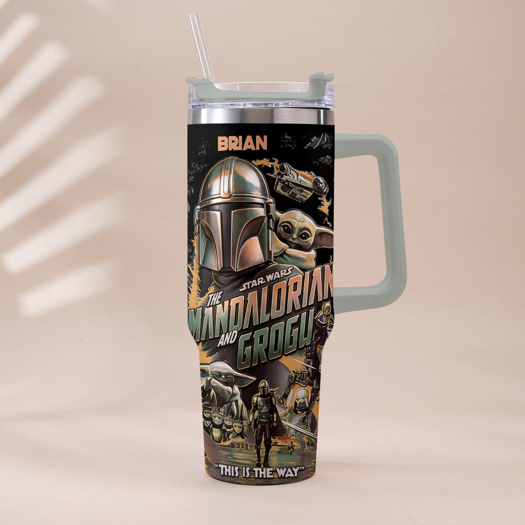 Personalized Star Wars Tumbler with Plush Charm Gift for Fans Tumbler With Plush Charm GradoCreations