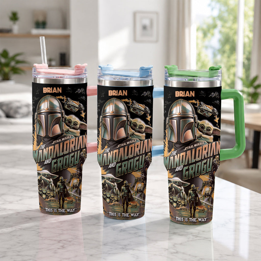 Personalized Star Wars Tumbler with Plush Charm Gift for Fans Tumbler With Plush Charm GradoCreations