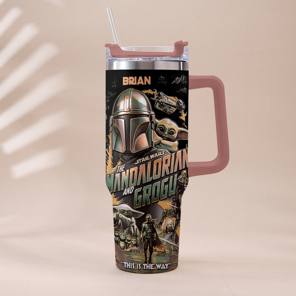 Personalized Star Wars Tumbler with Plush Charm Gift for Fans Tumbler With Plush Charm GradoCreations