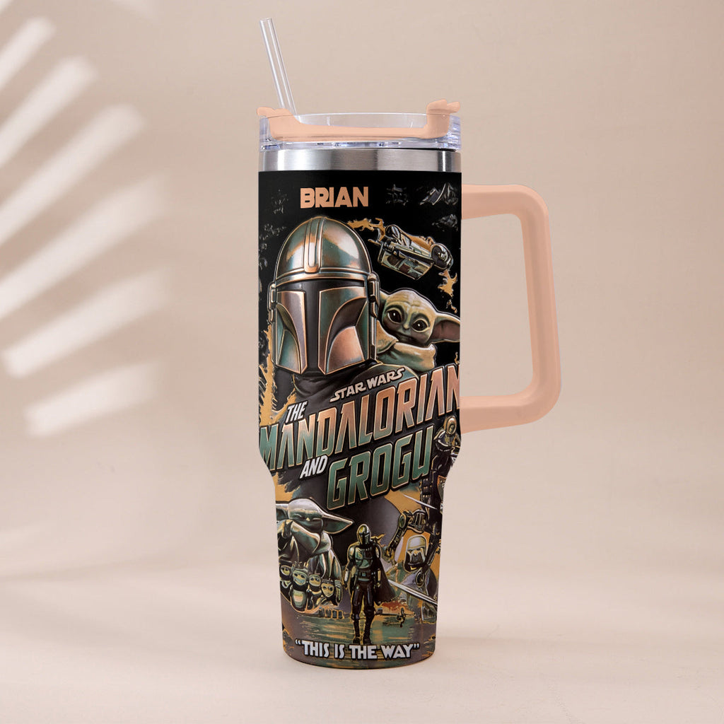 Personalized Star Wars Tumbler with Plush Charm Gift for Fans Tumbler With Plush Charm GradoCreations