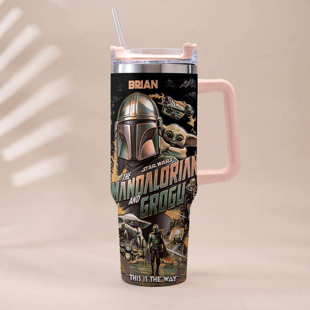 Personalized Star Wars Tumbler with Plush Charm Gift for Fans Tumbler With Plush Charm GradoCreations