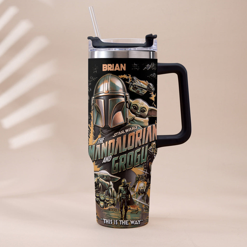Personalized Star Wars Tumbler with Plush Charm Gift for Fans Tumbler With Plush Charm GradoCreations