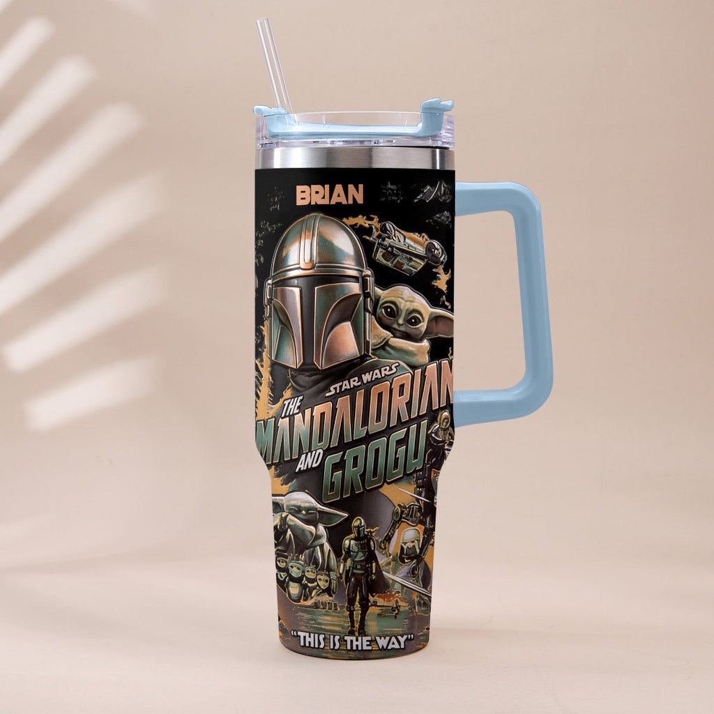 Personalized Star Wars Tumbler with Plush Charm Gift for Fans Tumbler With Plush Charm GradoCreations