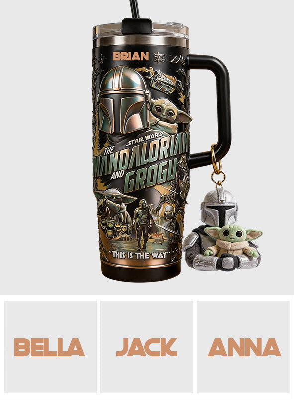 Personalized Star Wars Tumbler with Plush Charm Gift for Fans Tumbler With Plush Charm GradoCreations