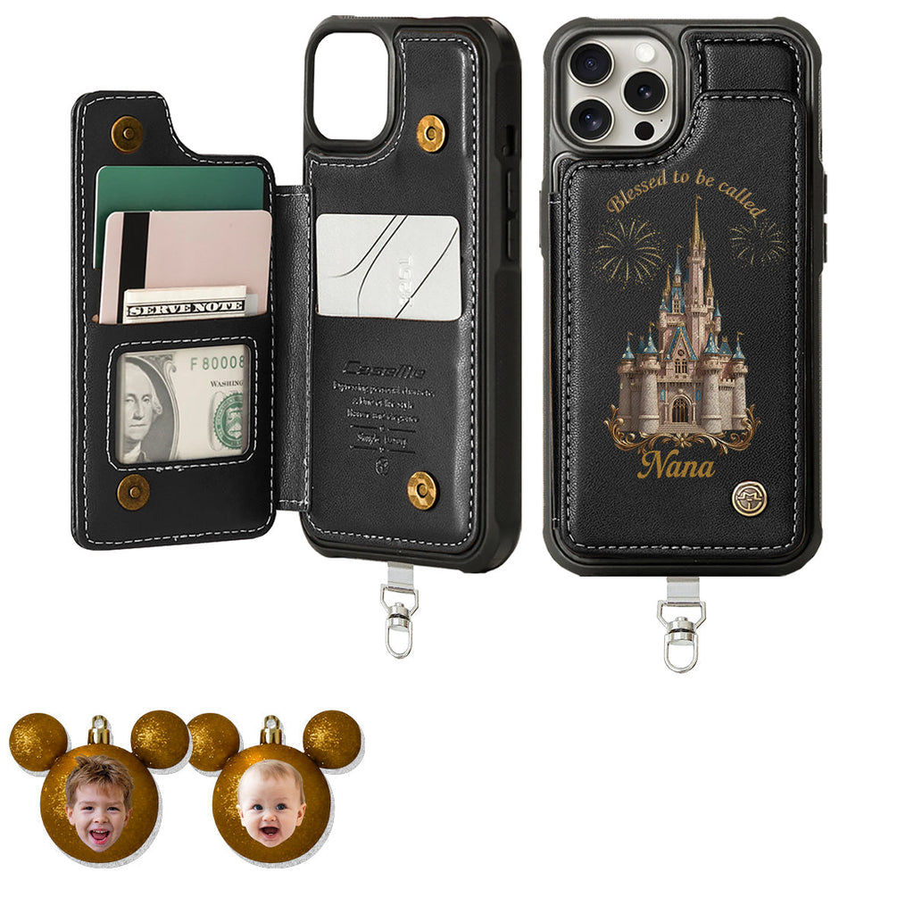 Personalized Phone Wallet with Charms Gift for Grandma | Customizable Phone Wallet With Charms GradoCreations