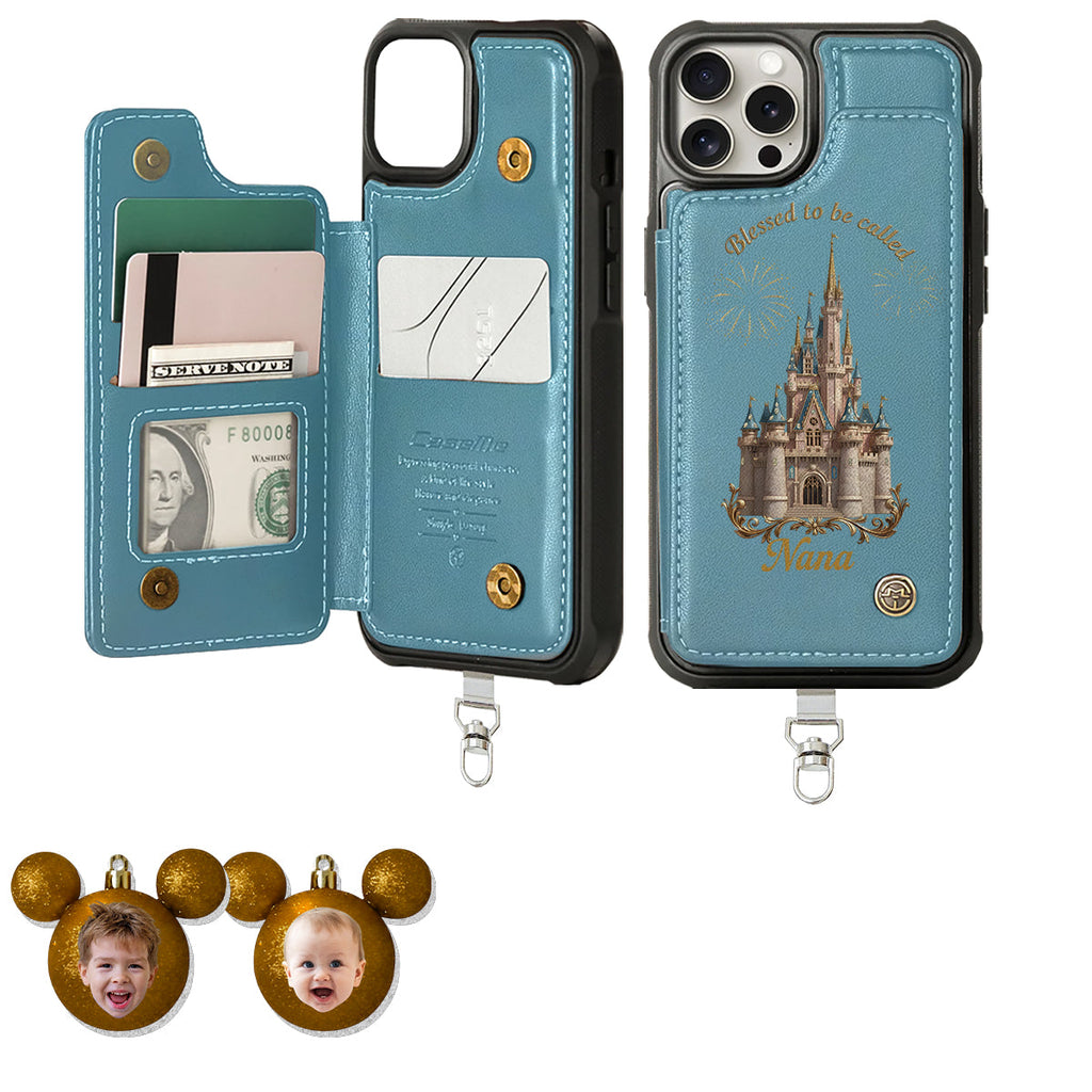 Personalized Phone Wallet with Charms Gift for Grandma | Customizable Phone Wallet With Charms GradoCreations