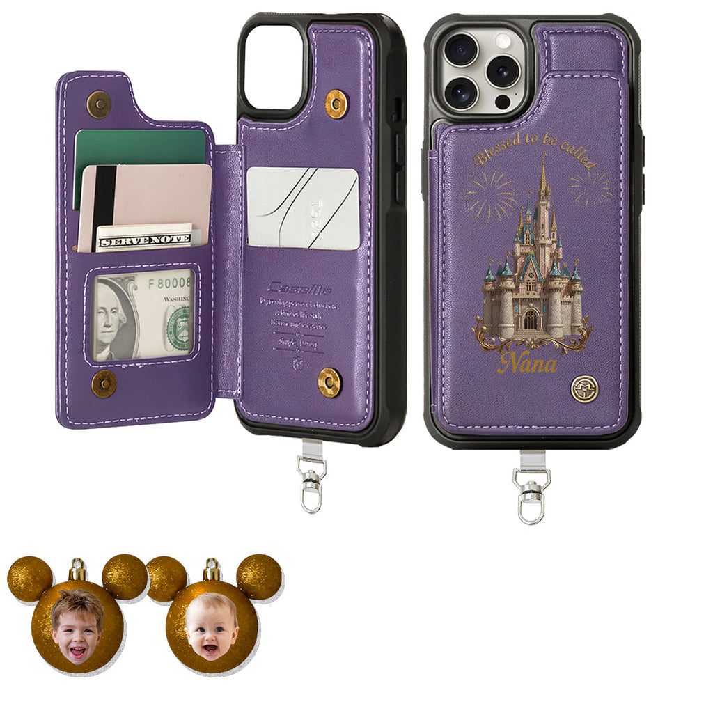 Personalized Phone Wallet with Charms Gift for Grandma | Customizable Phone Wallet With Charms GradoCreations
