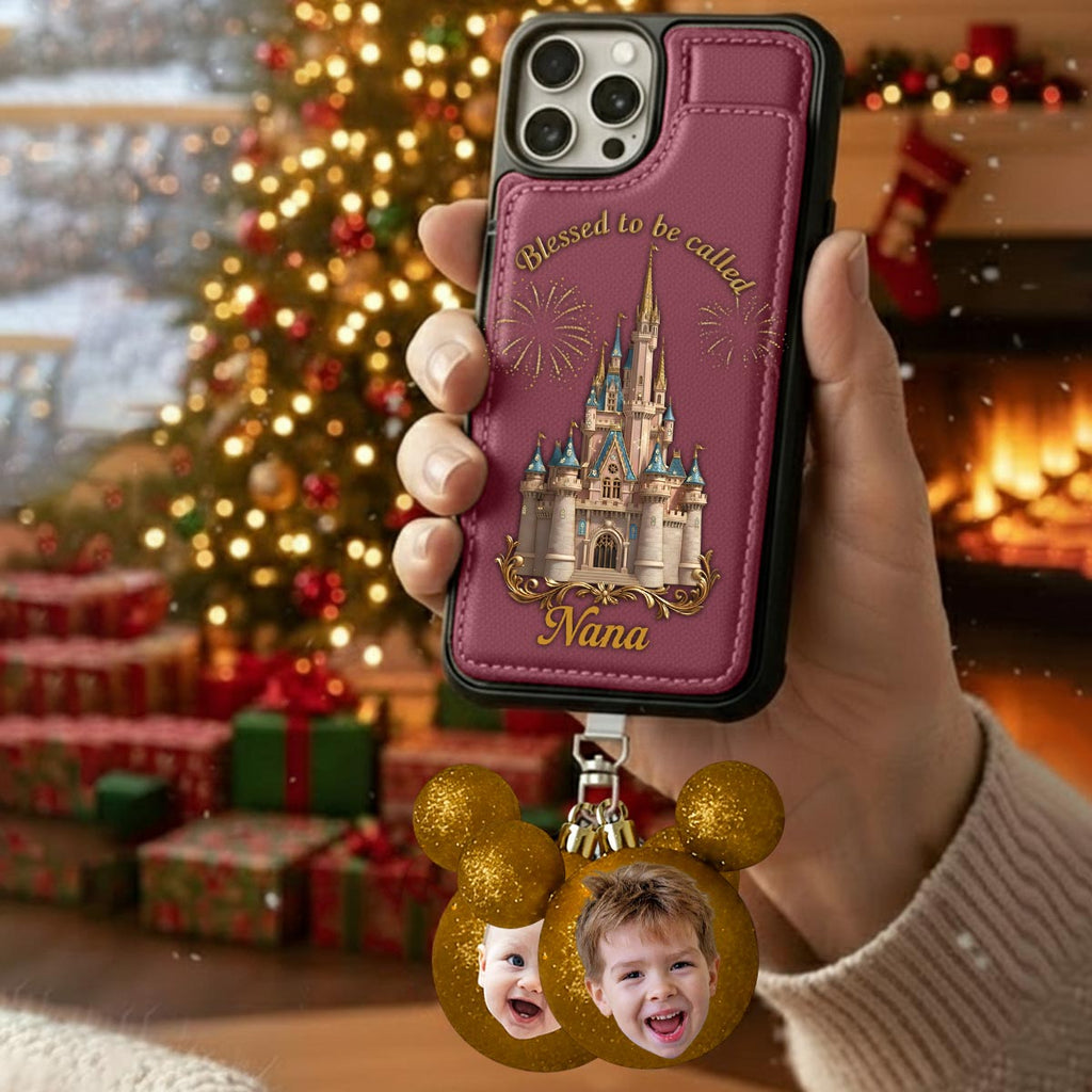 Personalized Phone Wallet with Charms Gift for Grandma | Customizable Phone Wallet With Charms GradoCreations