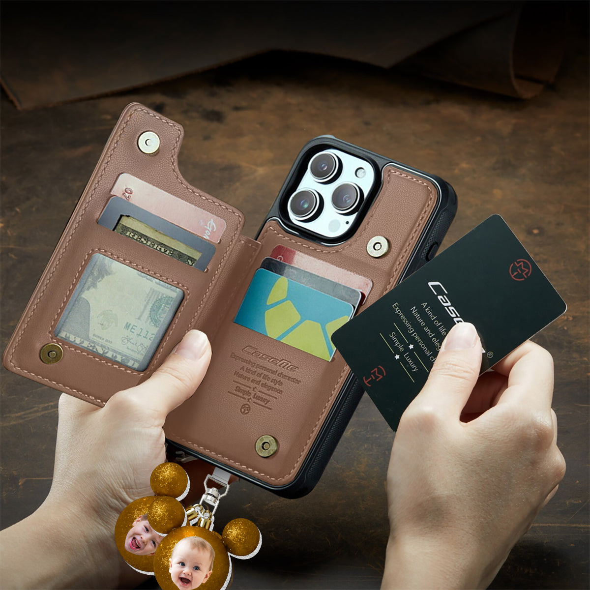 Personalized Phone Wallet with Charms Gift for Grandma | Customizable Phone Wallet With Charms GradoCreations