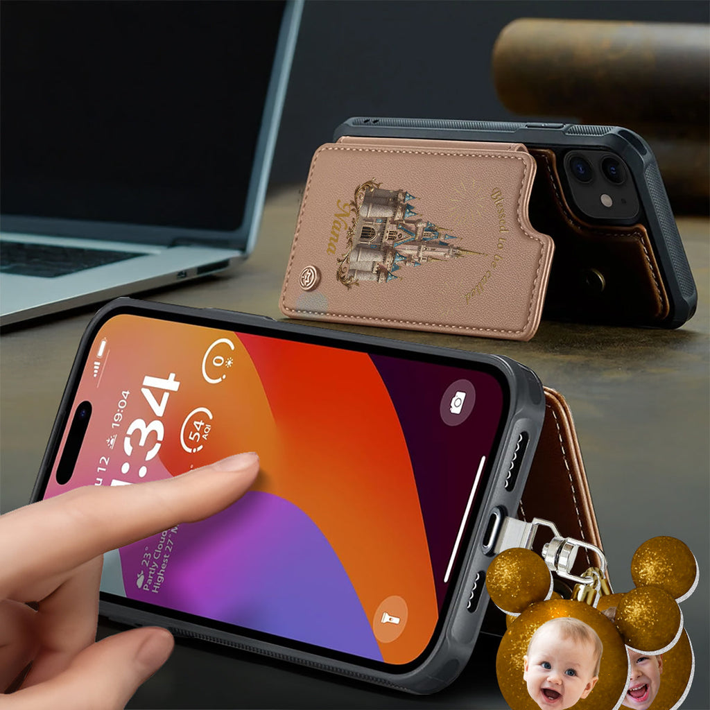 Personalized Phone Wallet with Charms Gift for Grandma | Customizable Phone Wallet With Charms GradoCreations