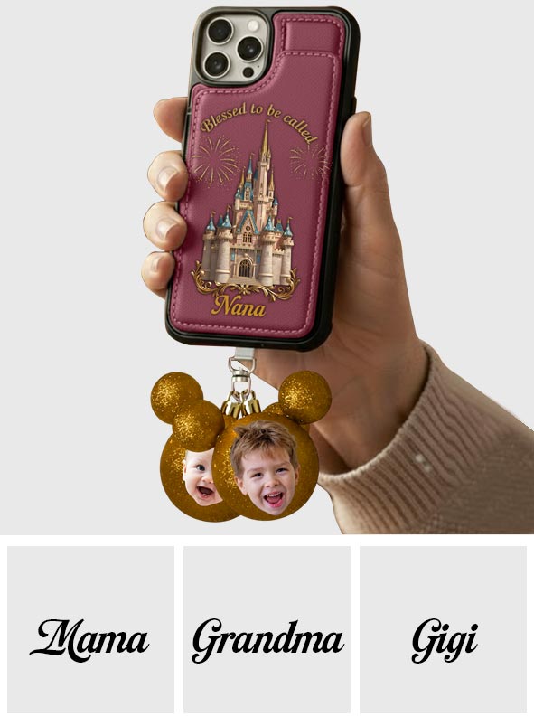Personalized Phone Wallet with Charms Gift for Grandma | Customizable Phone Wallet With Charms GradoCreations