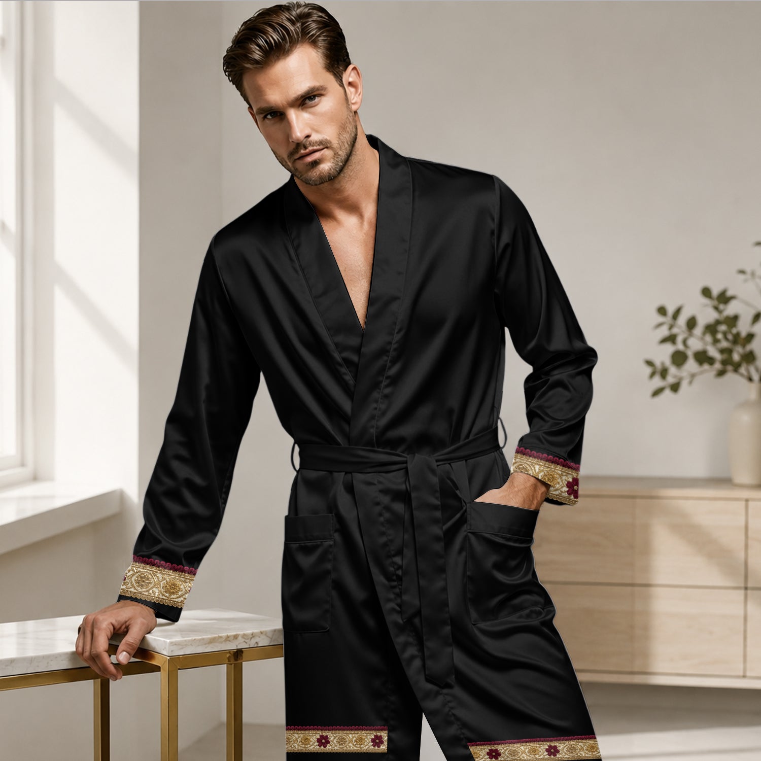 Personalized Satin Robe for Couples Custom Names Wedding Gift Satin Robe GradoCreations