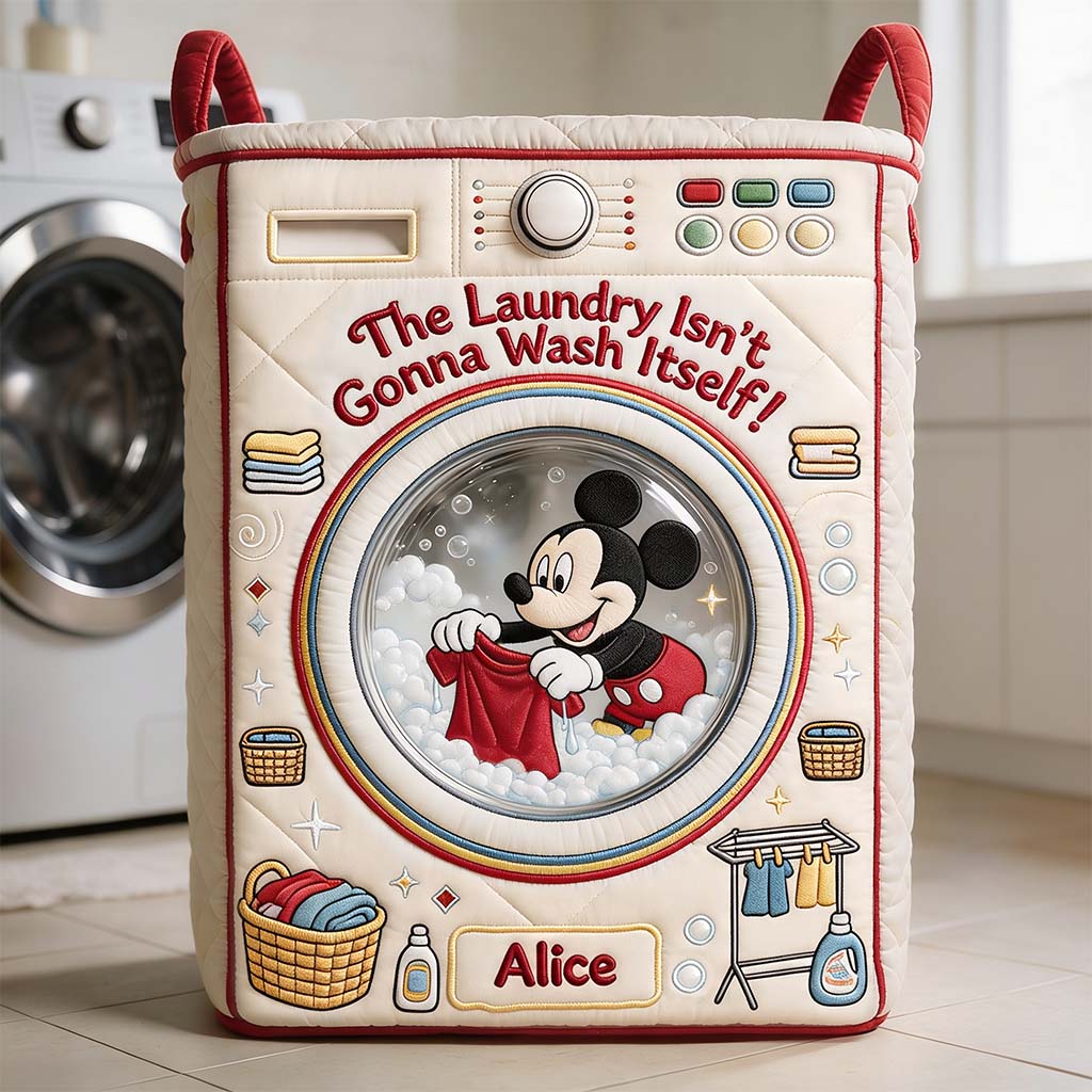 Personalized Mickey Mouse Laundry Basket Custom Name Gift Laundry Basket GradoCreations