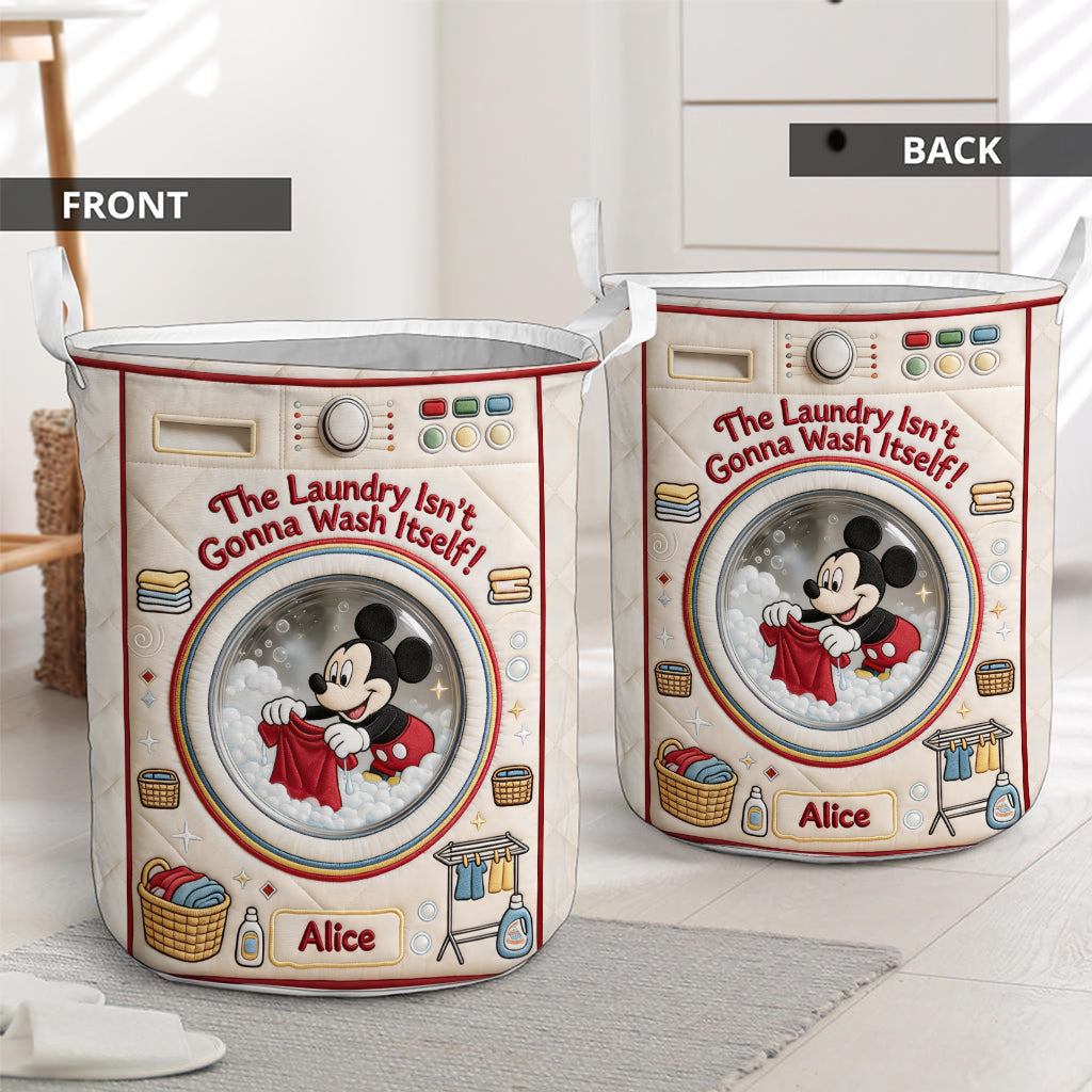 Personalized Mickey Mouse Laundry Basket Custom Name Gift Laundry Basket GradoCreations