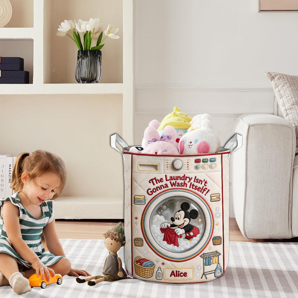 Personalized Mickey Mouse Laundry Basket Custom Name Gift Laundry Basket GradoCreations