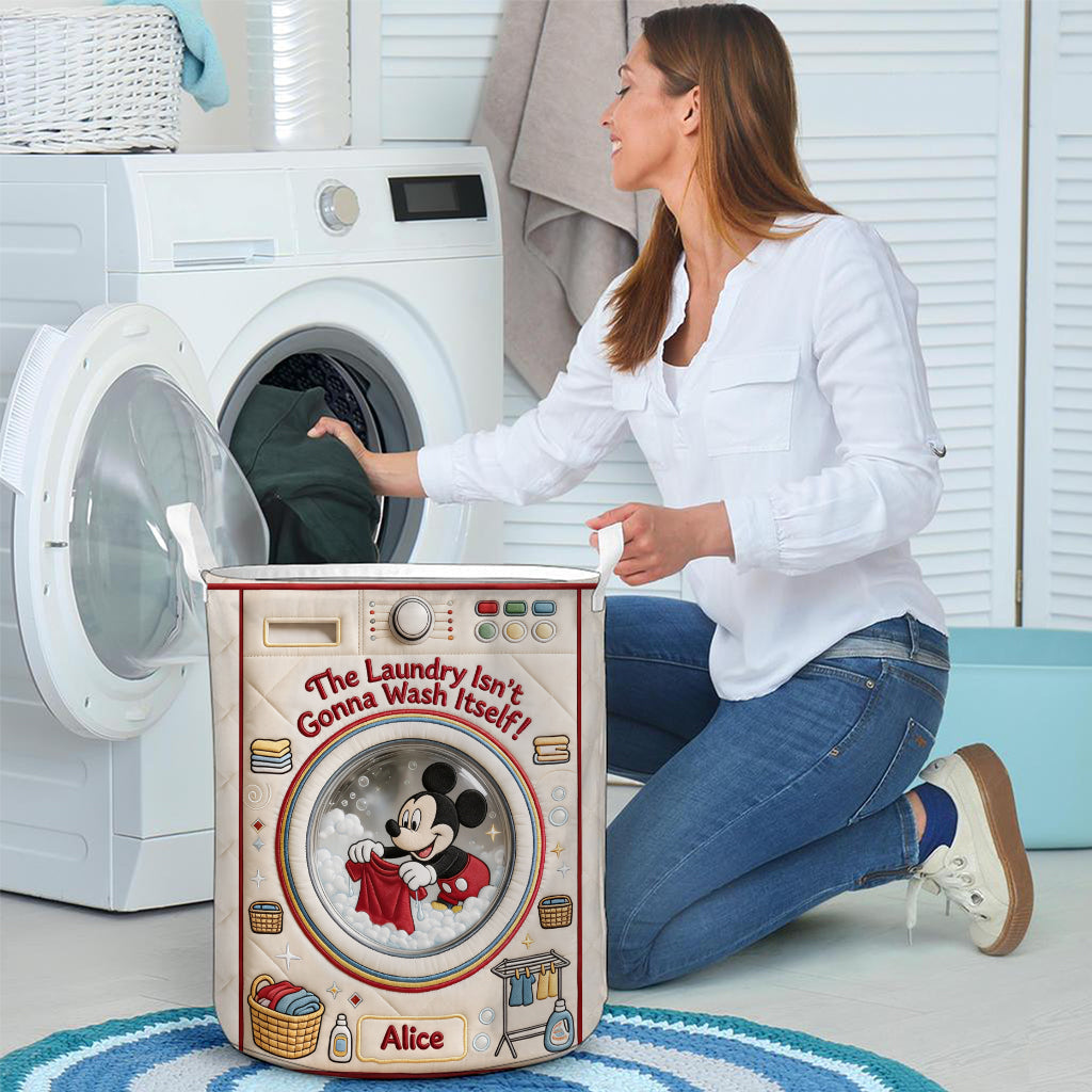 Personalized Mickey Mouse Laundry Basket Custom Name Gift Laundry Basket GradoCreations
