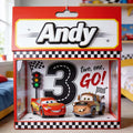 Personalized Racing Theme Acrylic Display Box for Kid's Birthday Gift Acrylic Display Box GradoCreations