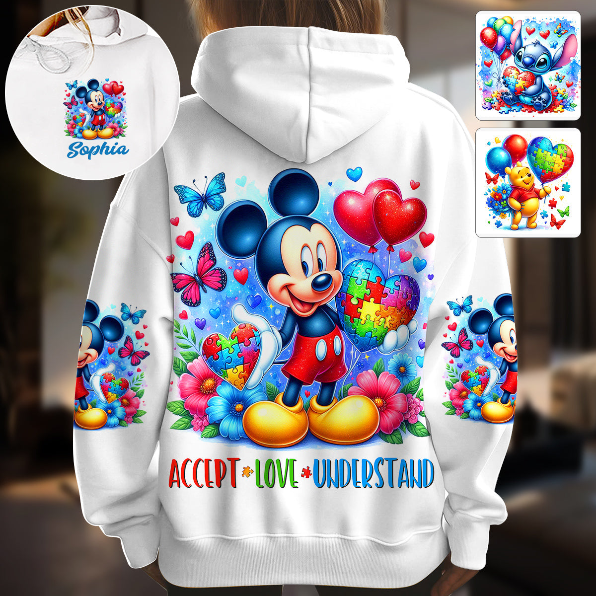 Personalized Autism Awareness All Over Shirt Custom Name Gift All Over Shirt GradoCreations
