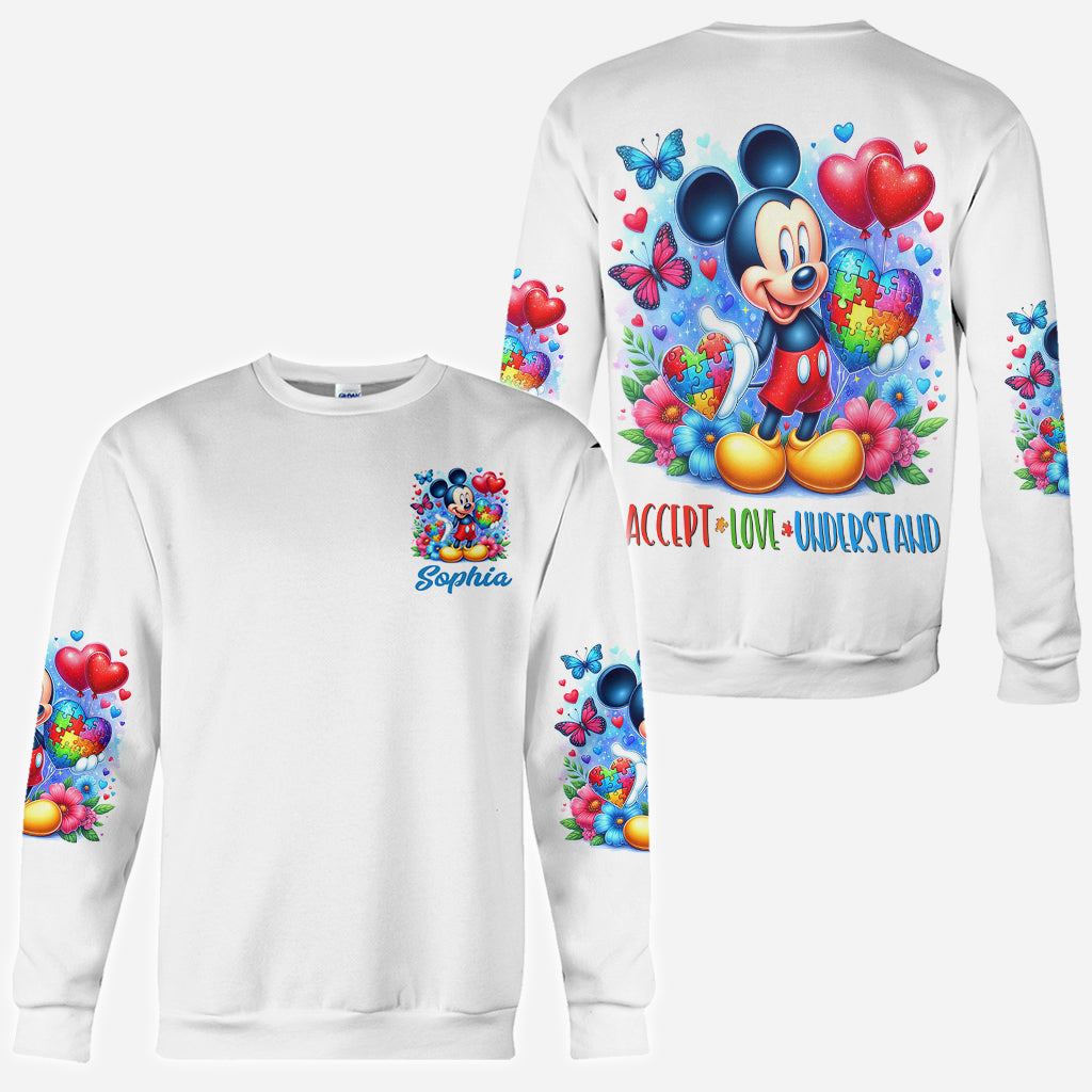 Personalized Autism Awareness All Over Shirt Custom Name Gift All Over Shirt GradoCreations
