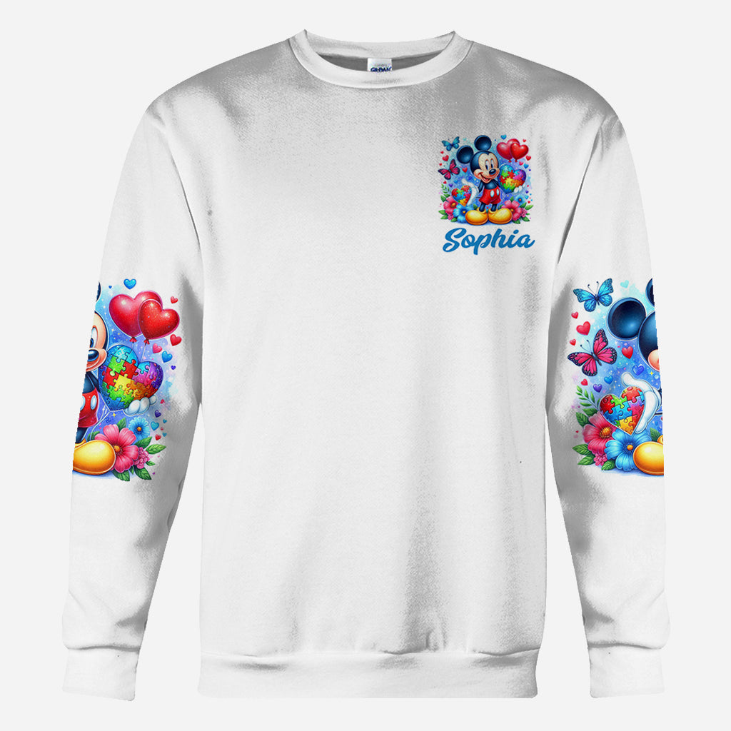Personalized Autism Awareness All Over Shirt Custom Name Gift All Over Shirt GradoCreations
