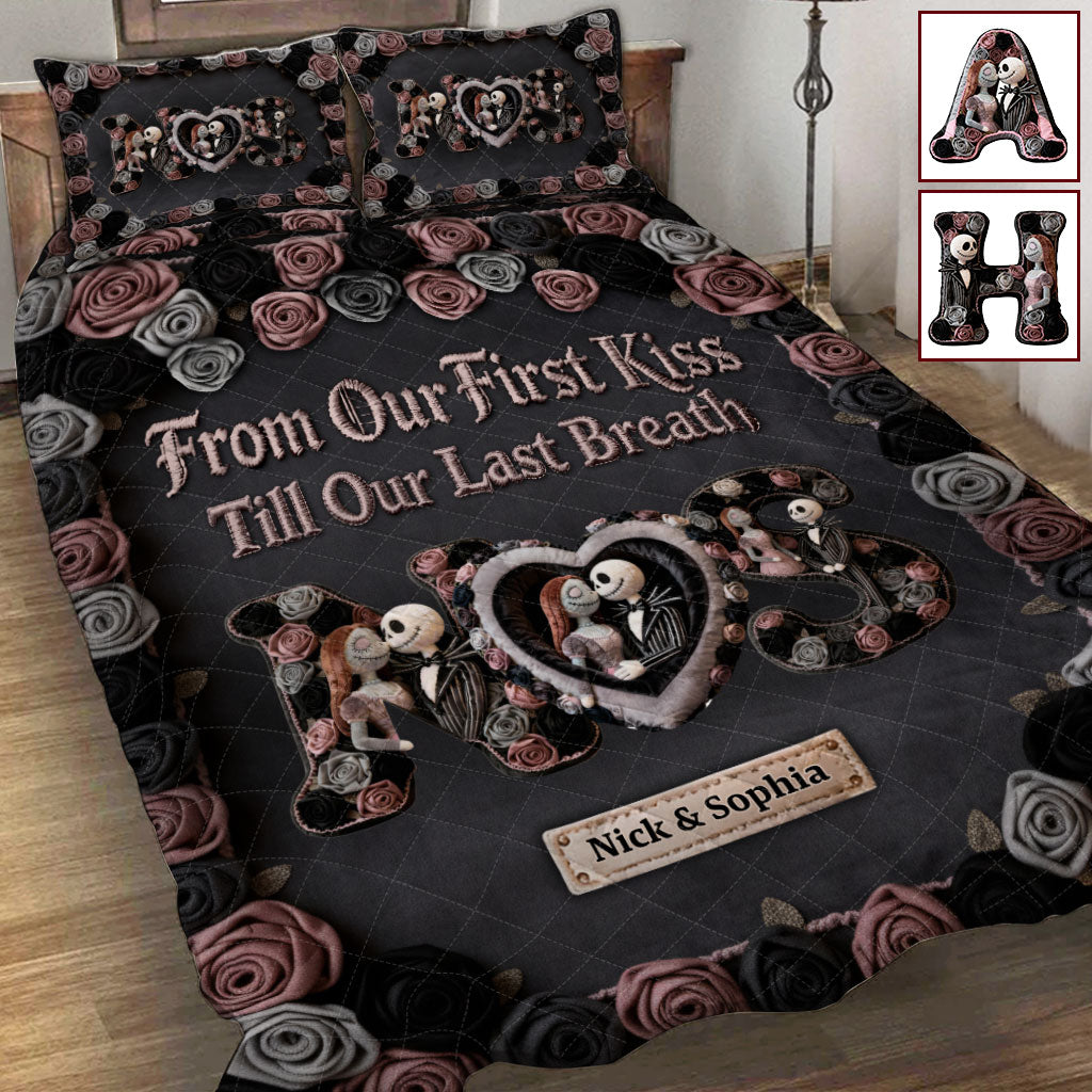 Personalized Nightmare Quilt Set Unique Couple Gift for Home Quilt Set GradoCreations