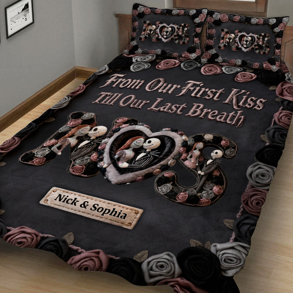 Personalized Nightmare Quilt Set Unique Couple Gift for Home Quilt Set GradoCreations