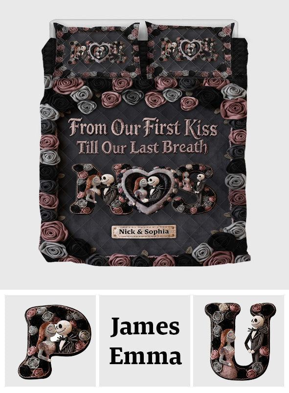 Personalized Nightmare Quilt Set Unique Couple Gift for Home Quilt Set GradoCreations