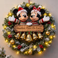 Personalized Christmas Wreath LED Light Acrylic Sign Gift LED Light Acrylic Sign GradoCreations