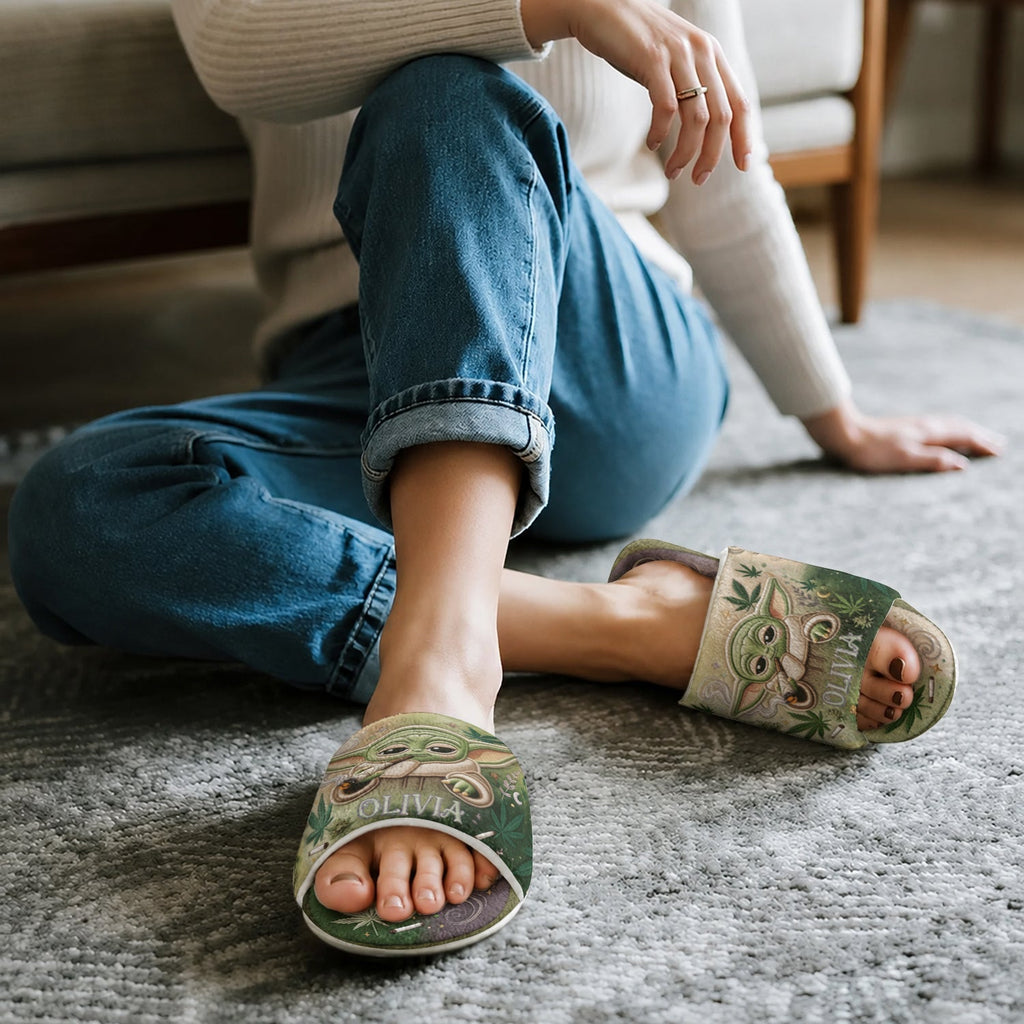 Personalized Open-Toe Slippers with Custom Design for Comfort Open-Toe Slippers GradoCreations