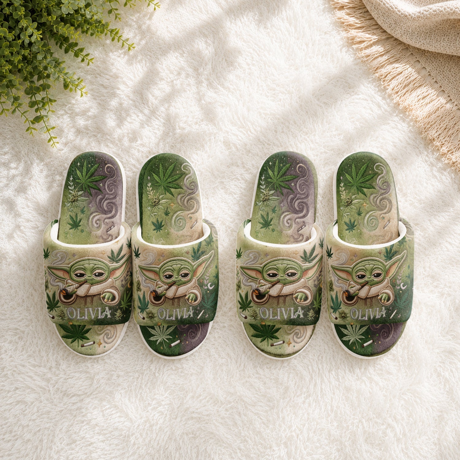 Personalized Open-Toe Slippers with Custom Design for Comfort Open-Toe Slippers GradoCreations