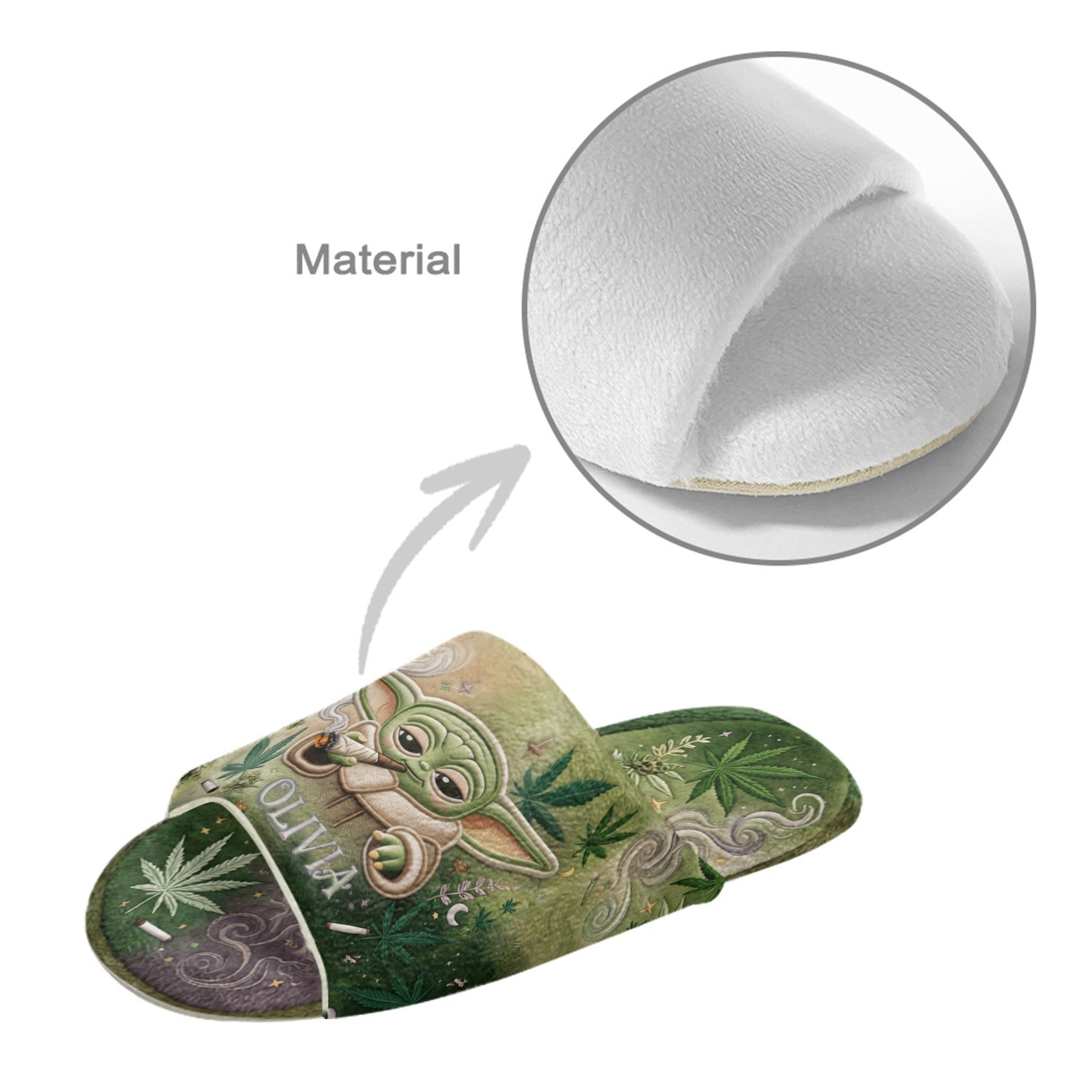Personalized Open-Toe Slippers with Custom Design for Comfort Open-Toe Slippers GradoCreations