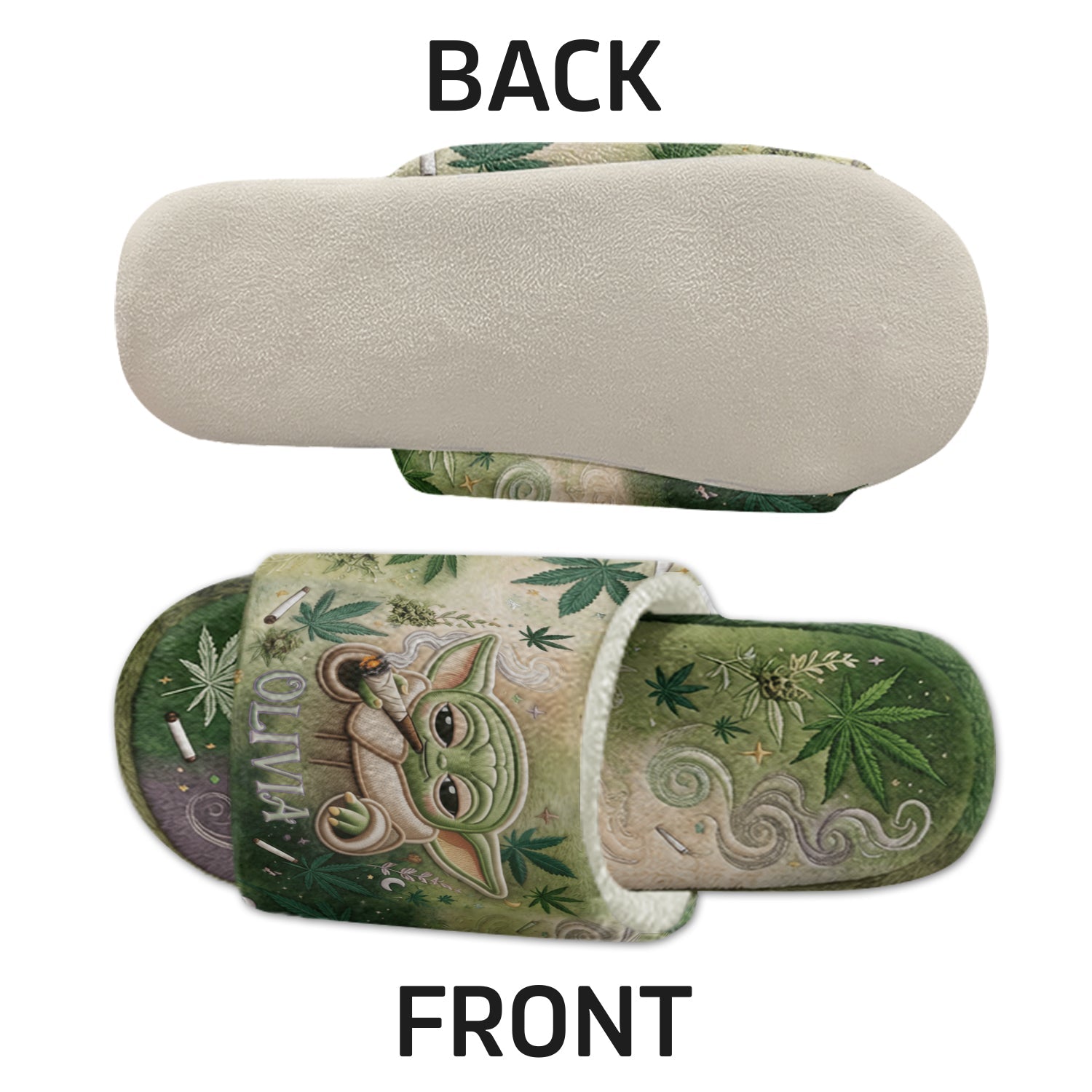 Personalized Open-Toe Slippers with Custom Design for Comfort Open-Toe Slippers GradoCreations