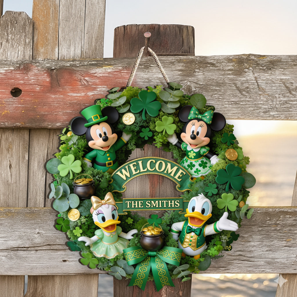 Personalized Mickey Mouse Wood Sign Custom Name Home Decor Wood Sign GradoCreations